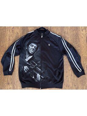 Vintage 90s Scarface Men's XL Two Sided Track Suit Jacket Tony Montana Al Pacino